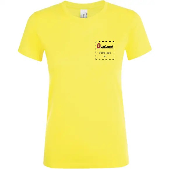 Textile: Tee-shirt REGENT à manches courtes personnalisé avec votre logo Modèle Femme Divers coloris