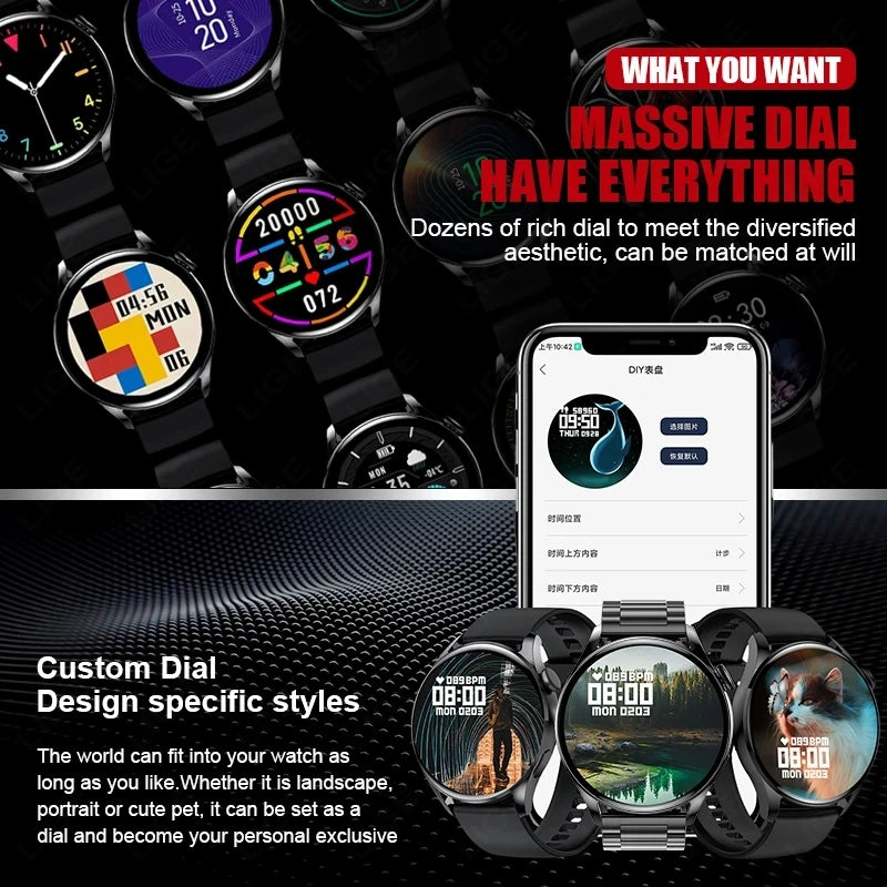 Montre GT3 Pro Pour Hommes Femmes Smart Watch Nouveau Bluetooth Appel Full Touch Amoled Diy Dails Sport Étanche SmartWatch Pk Gt3 Pro Watch