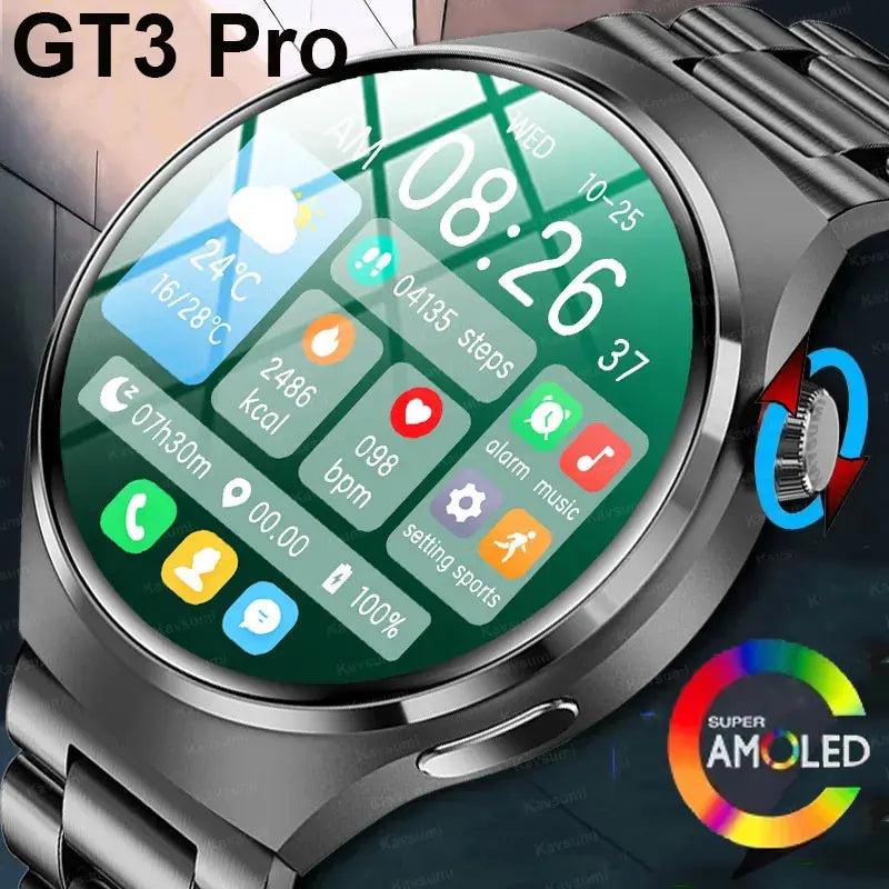 Montre GT3 Pro Pour Hommes Femmes Smart Watch Nouveau Bluetooth Appel Full Touch Amoled Diy Dails Sport Étanche SmartWatch Pk Gt3 Pro Watch