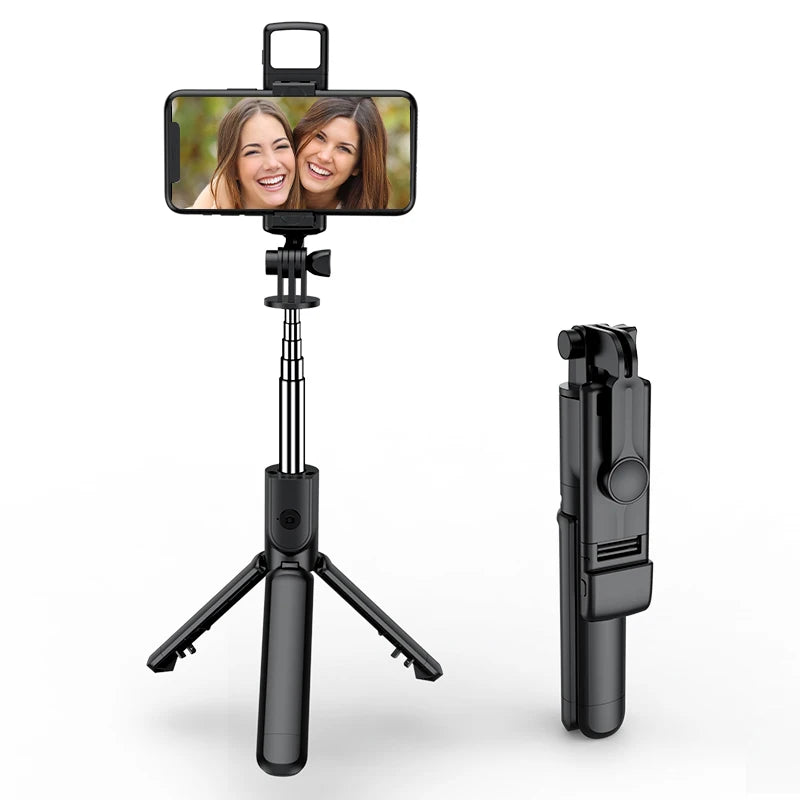 Support de trépied de perche à selfie sans fil avec trépied extensible à distance Bluetooth léger pour iPhone Téléphone portable Tiktok Live Streaming