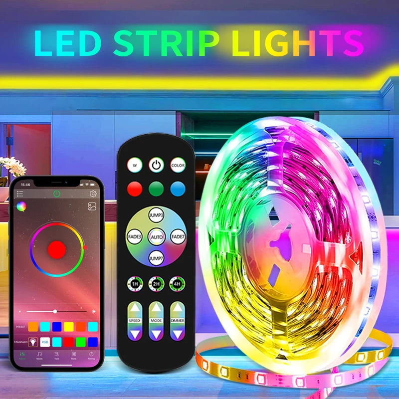 LED 3M-10M LED Bande Lumineuse 5050 RGB 5V USB Bluetooth LED Lumières Ruban Flexible Ruban Néon Lumières TV Bureau Rétro-éclairage Diode Bande