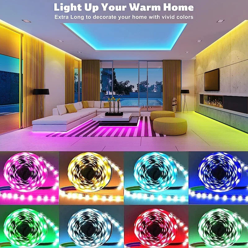 LED 3M-10M LED Bande Lumineuse 5050 RGB 5V USB Bluetooth LED Lumières Ruban Flexible Ruban Néon Lumières TV Bureau Rétro-éclairage Diode Bande